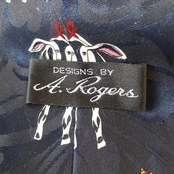 A Rodgers Milch Cow Textured Mens Necktie - Picture 7 of 8